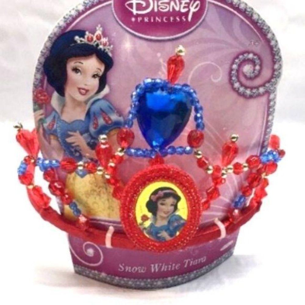 Disney Princess Snow White Tiara Headband Red Blue Beaded Costume Accessory